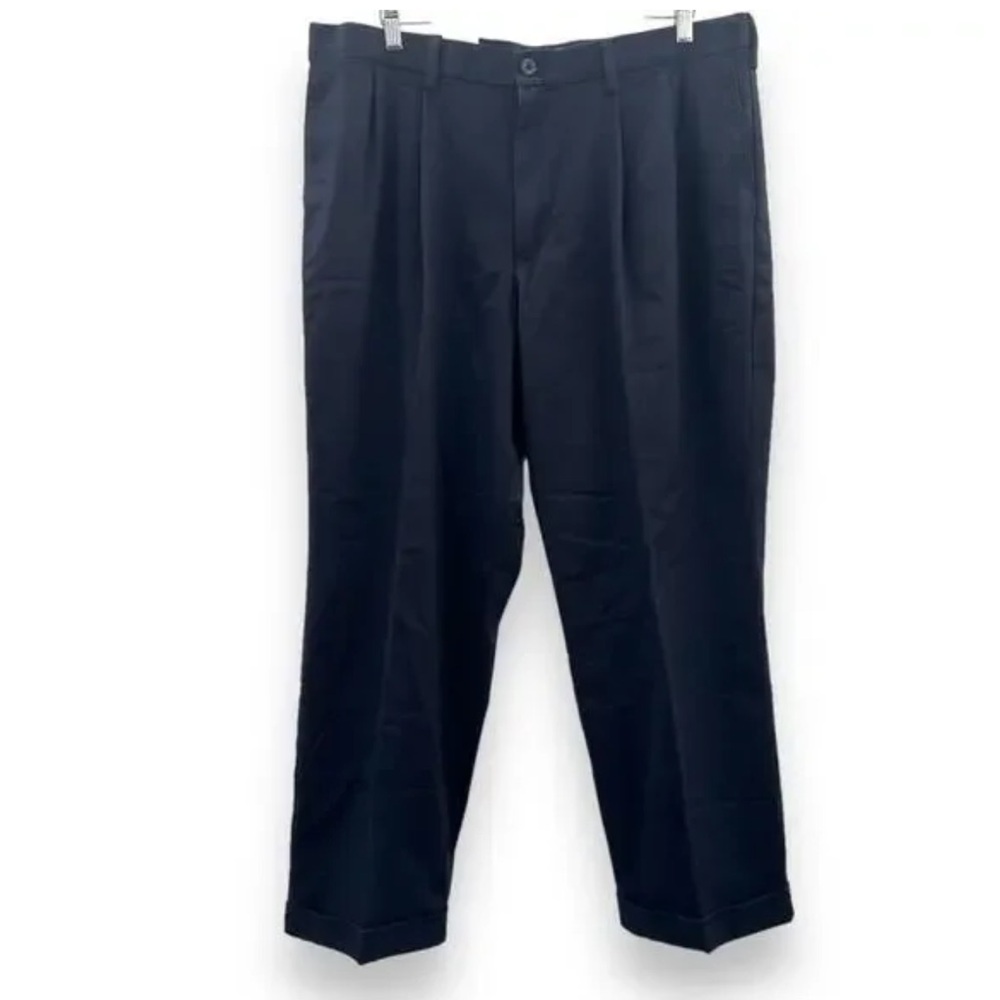 Dockers‎ Navy Blue Comfort Khaki Pleated Straight Relaxed Pants Sz 38 x 29 NEW